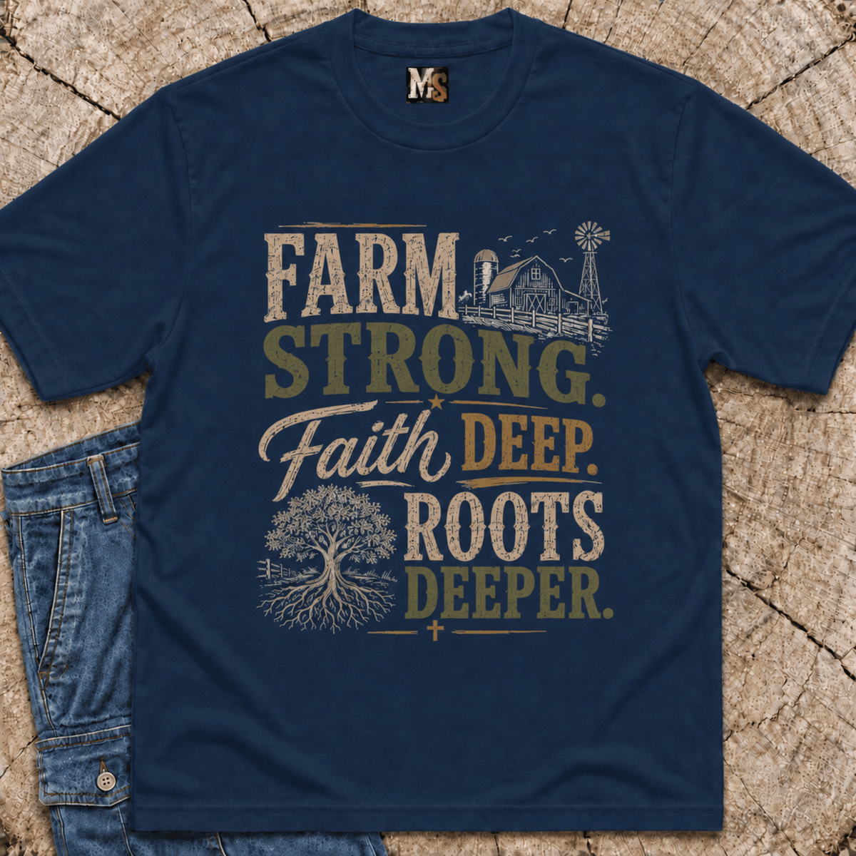 Farm Strong, Faith Deep T-shirt — Faith, Family & Farming