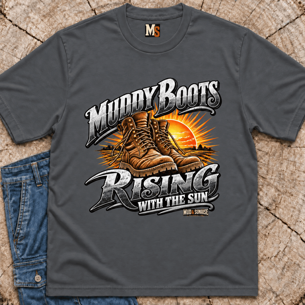 Muddy Boots. Rising with the Sun T-shirt