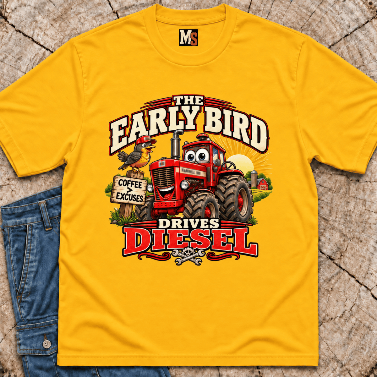 The Early Bird Drives Diesel T-Shirt