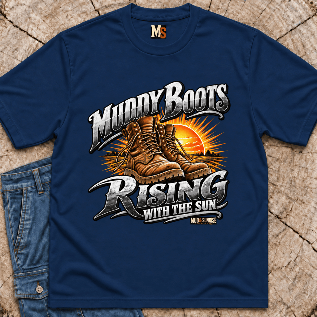 Muddy Boots. Rising with the Sun T-shirt