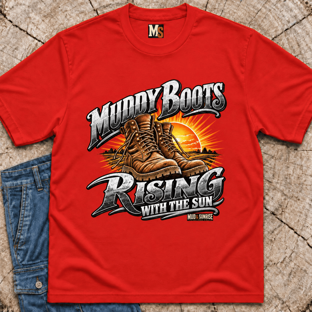 Muddy Boots. Rising with the Sun T-shirt